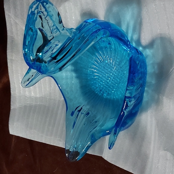 Handblown Glass Blue Swan Candy Dish,Key or Fob holder,Change,Jewerly - Picture 4 of 9